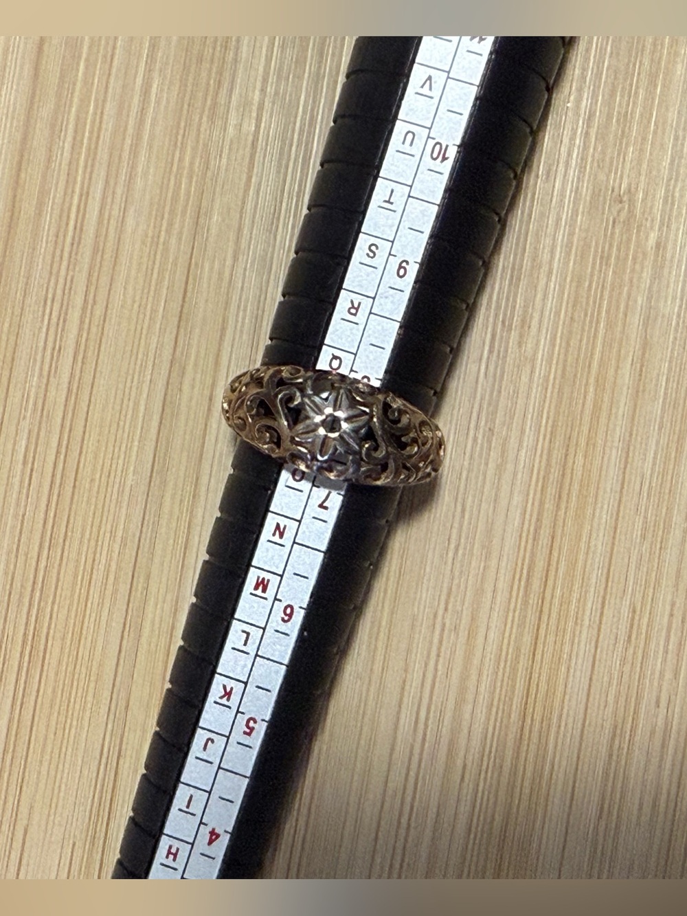 Vintage Floral Filigree Band Ring